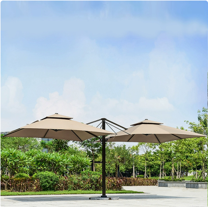 雙頭羅馬傘室外大傘游泳池沙灘傘